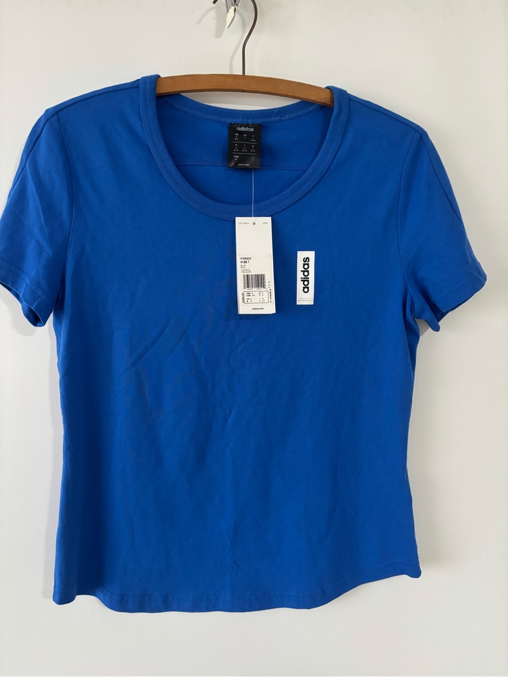 adidas Blue Short Sleeve Crewneck Tee NWT